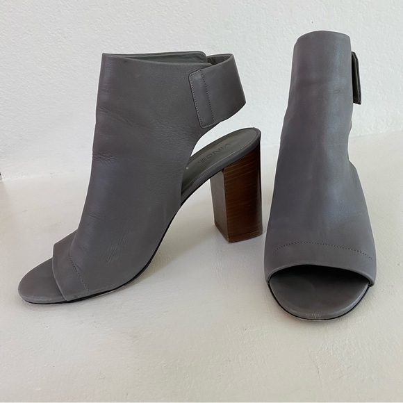 Vince ‘Faye’ Open Toe Gray Bootie - Picture 3 of 7